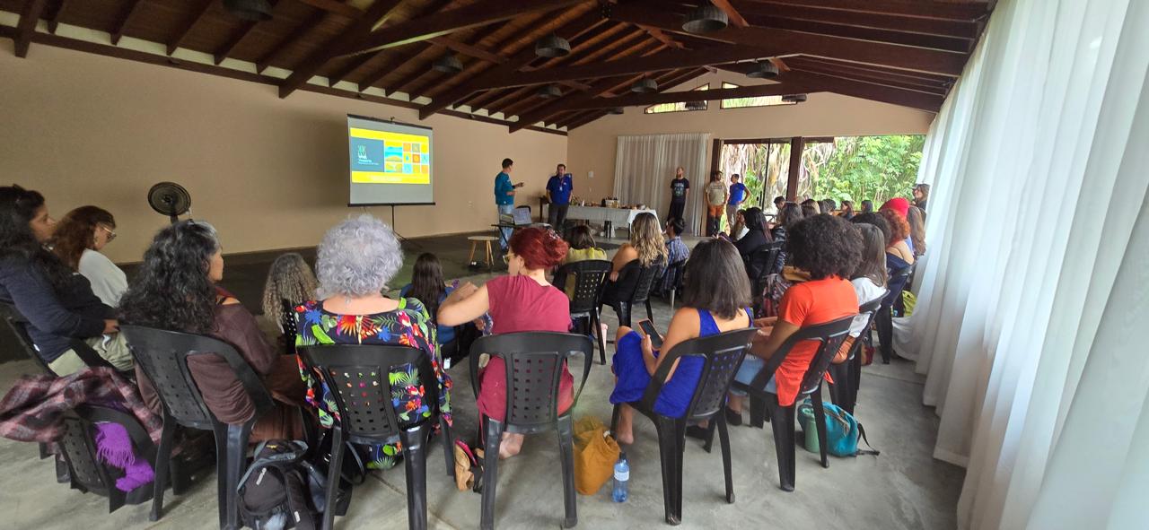 A group gathered in the main hall for a presentation