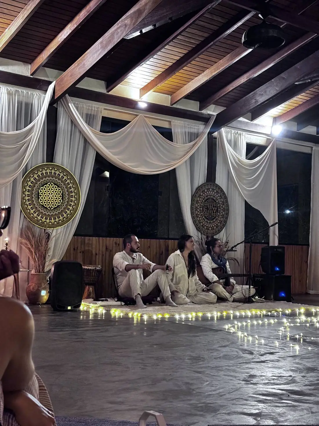 Evening gathering in the practice hall