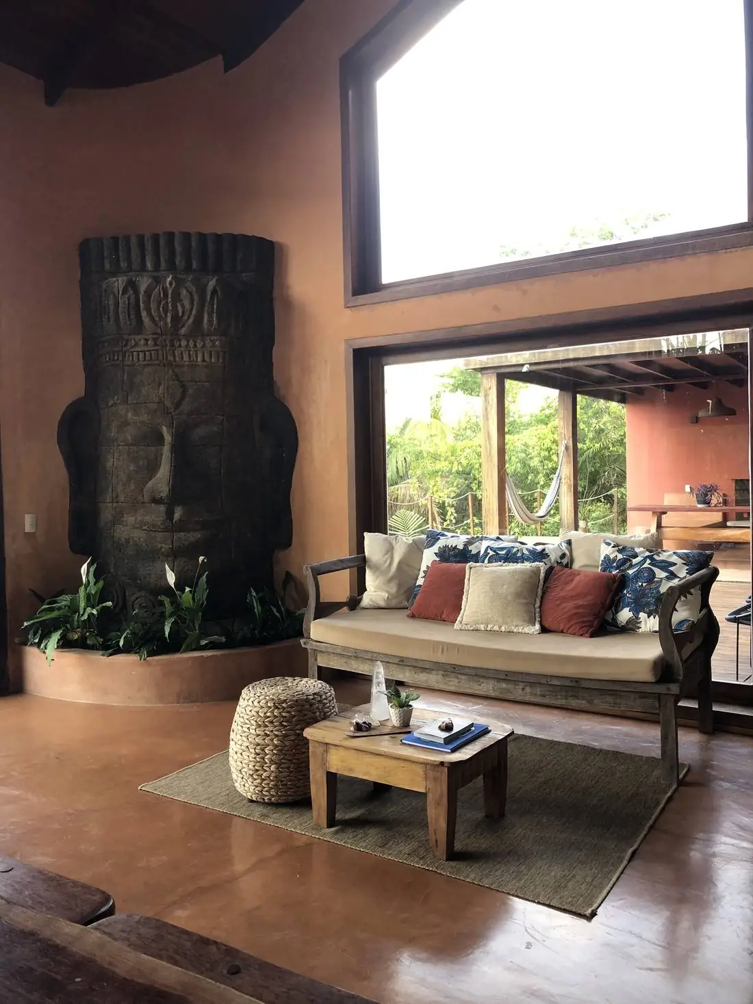 Communal lounge with garden views