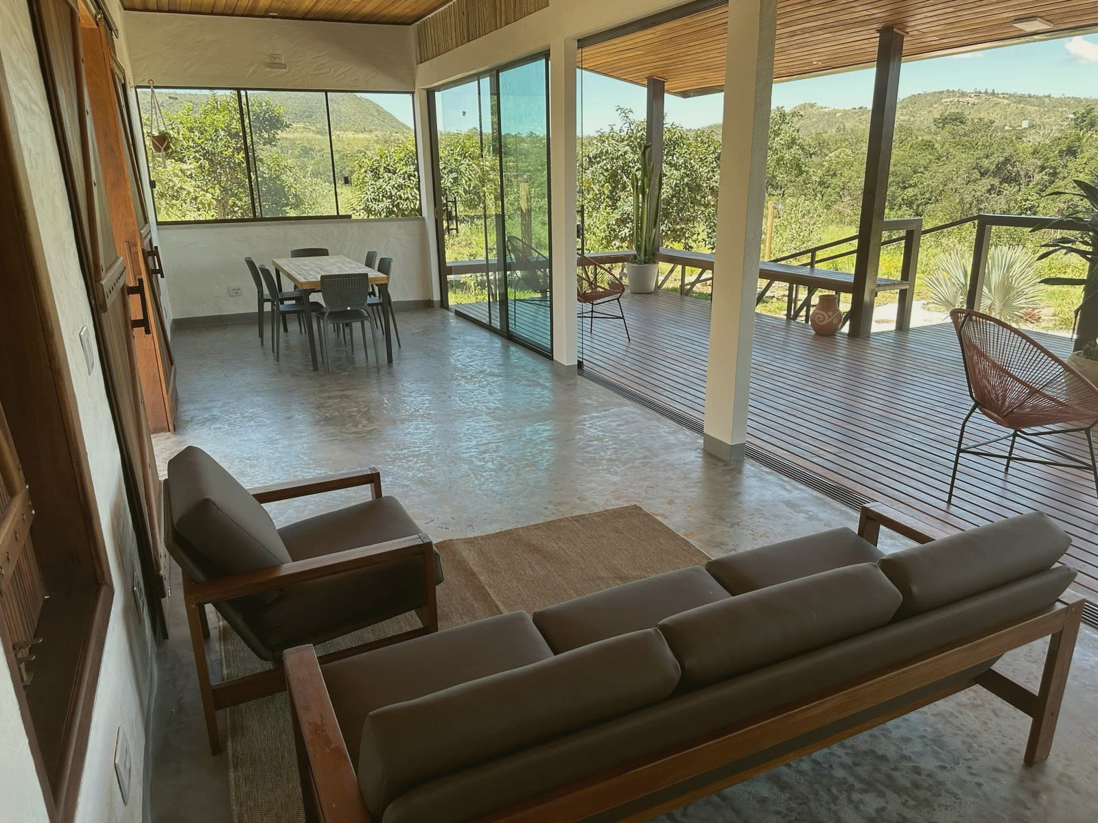 Living room with a view of the mountains