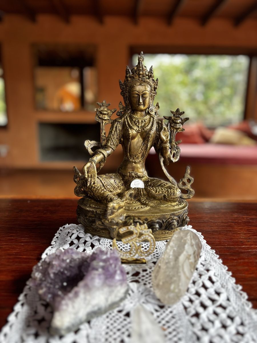 Meditation at sunset